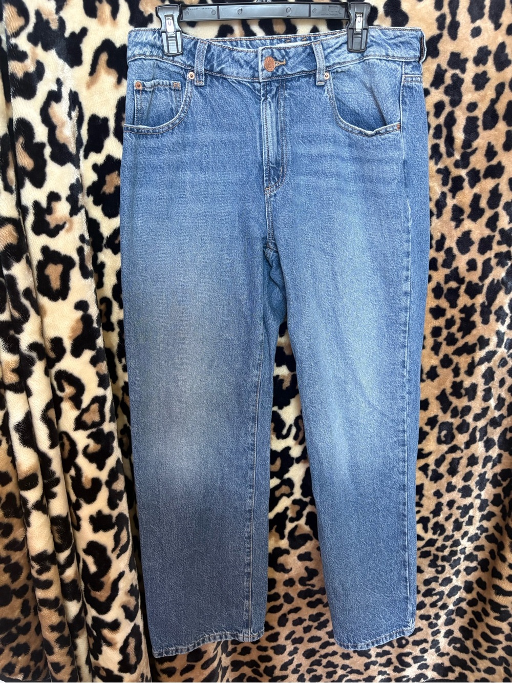 Garage Straight Leg Jeans - Light Blue Denim